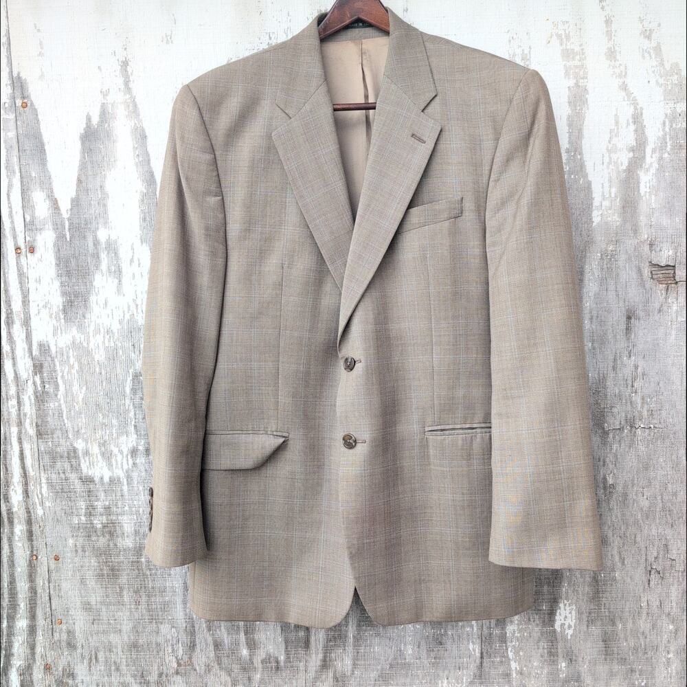 Vintage Lauren Ralph Lauren Glenn Plaid 100% Wool Union Made In Canada Men's 42R